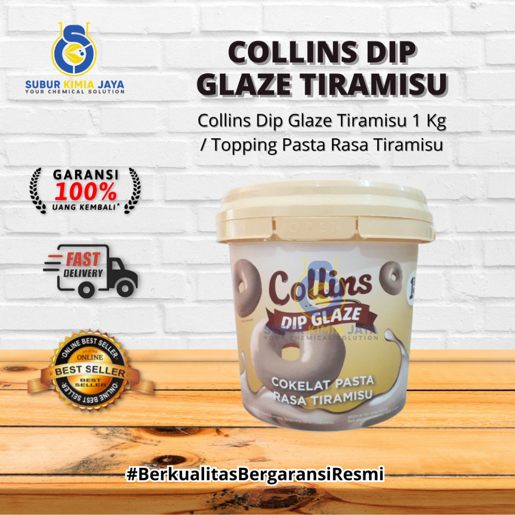 

Collins Dip Glaze Tiramisu 1 Kg / Topping Pasta Rasa Tiramisu