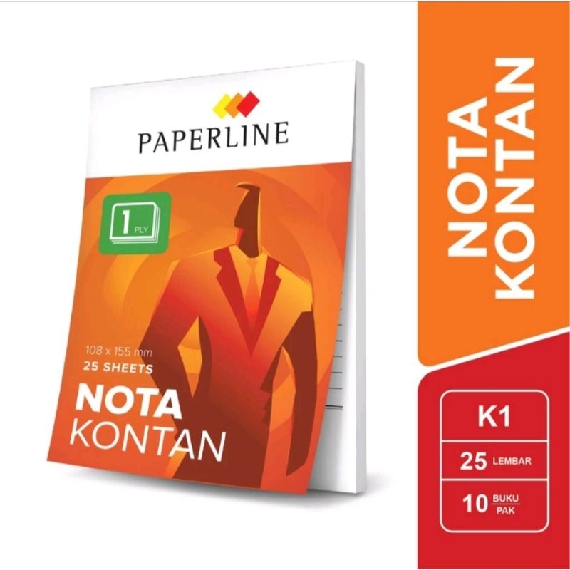 

Nota Kontan NCR 1 Rangkap Kecil / 1ply Paperline