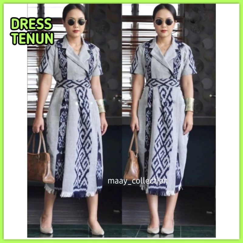DRESS TENUN ETNIK JEPARA - DRES TENUN ETNIK - DRESS TENUN ETNIK WANITA JEPARA - DRESS TENUN JEPARA T
