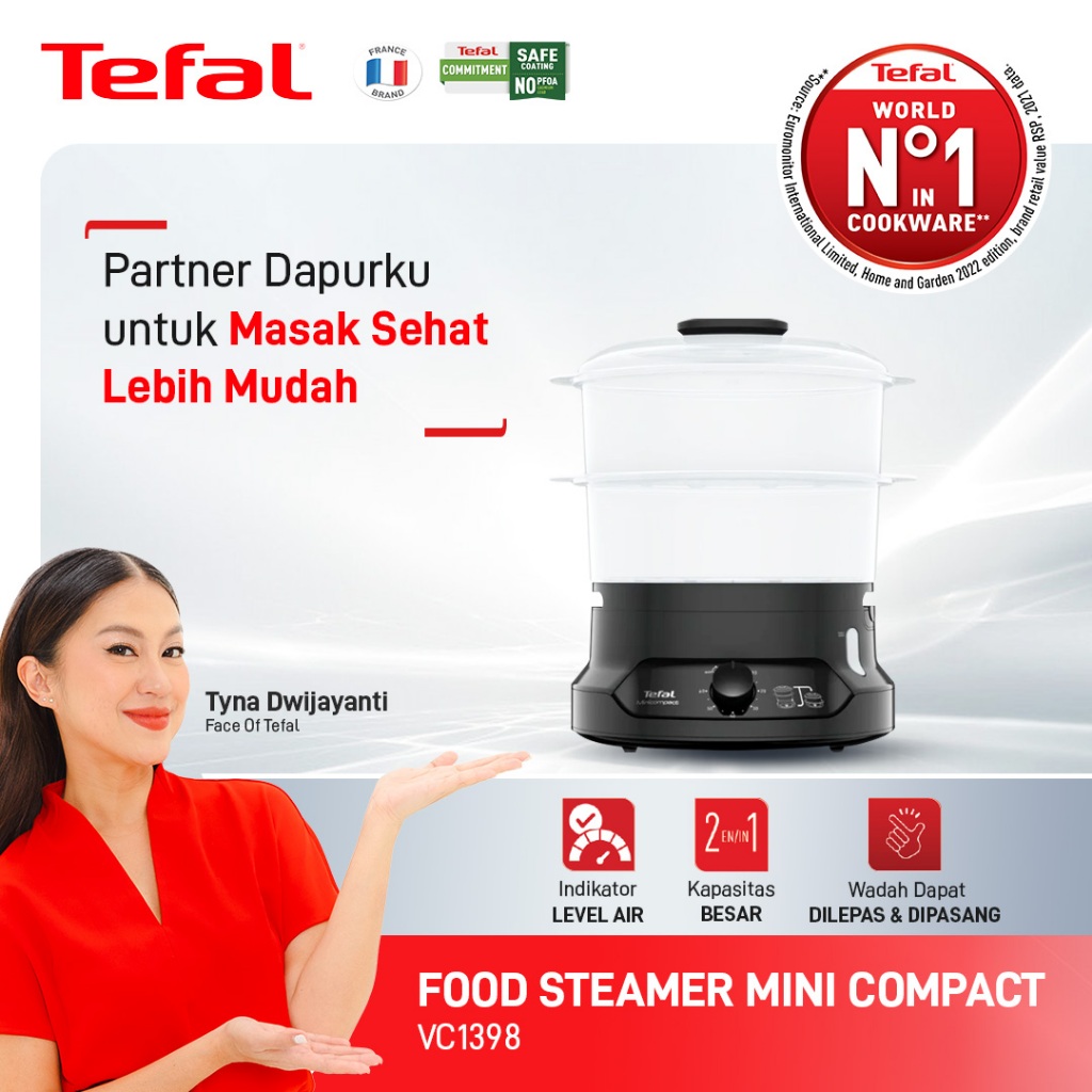 Tefal Food Steamer Mini Compact VC1398 / Kukusan