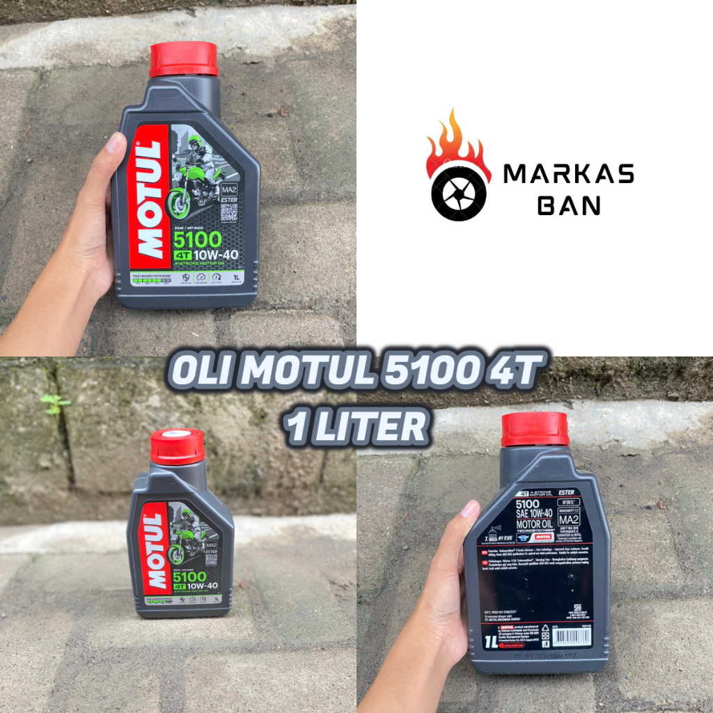 OLI MOTUL 5100 4T 1LT // OLI MOTUL  5100-4T 10W-40 Ma2 ESTER OLI MESIN CBR R15 VIXION VERZA1 LITER