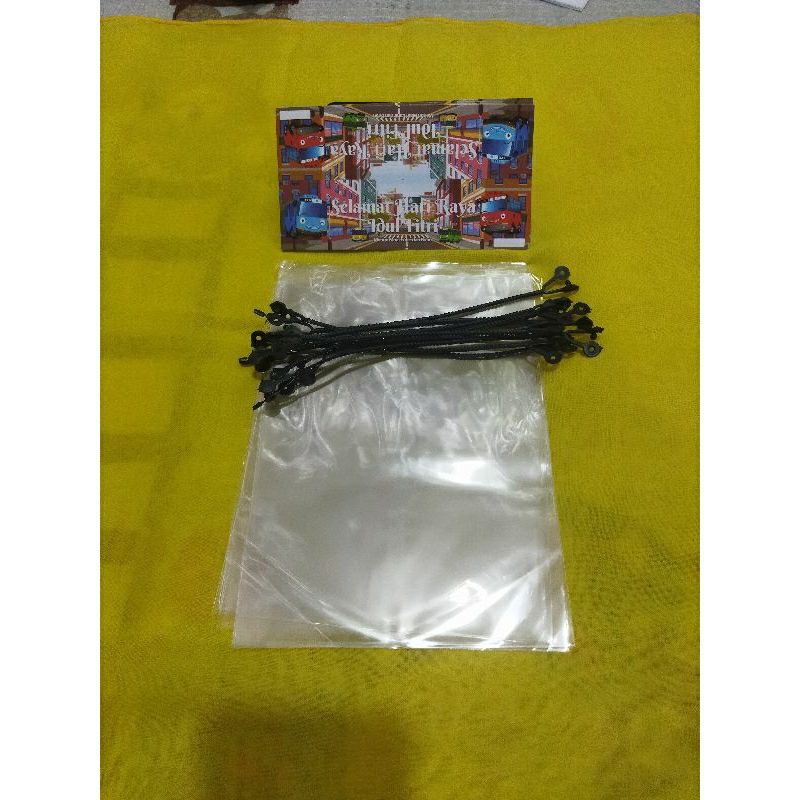 

plastik dan label hampers bag lebaran