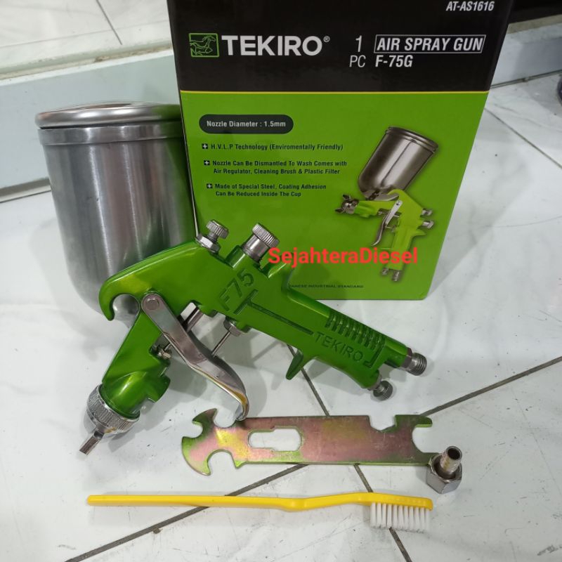Spraygun TEKIRO F75 Tabung Atas Alat semprotan cat  TEKIRO F75G