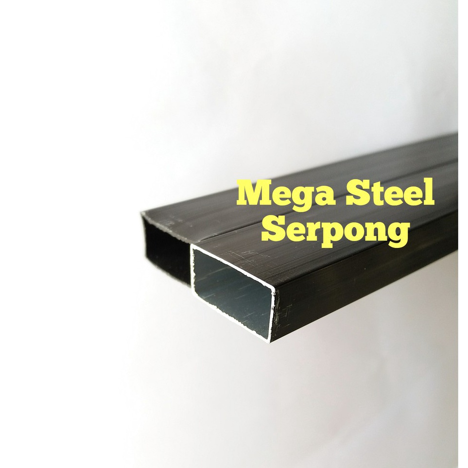 Lj Hollow Alumunium Cokelat uk 1 mm x 2 mm Tebal 5 mm