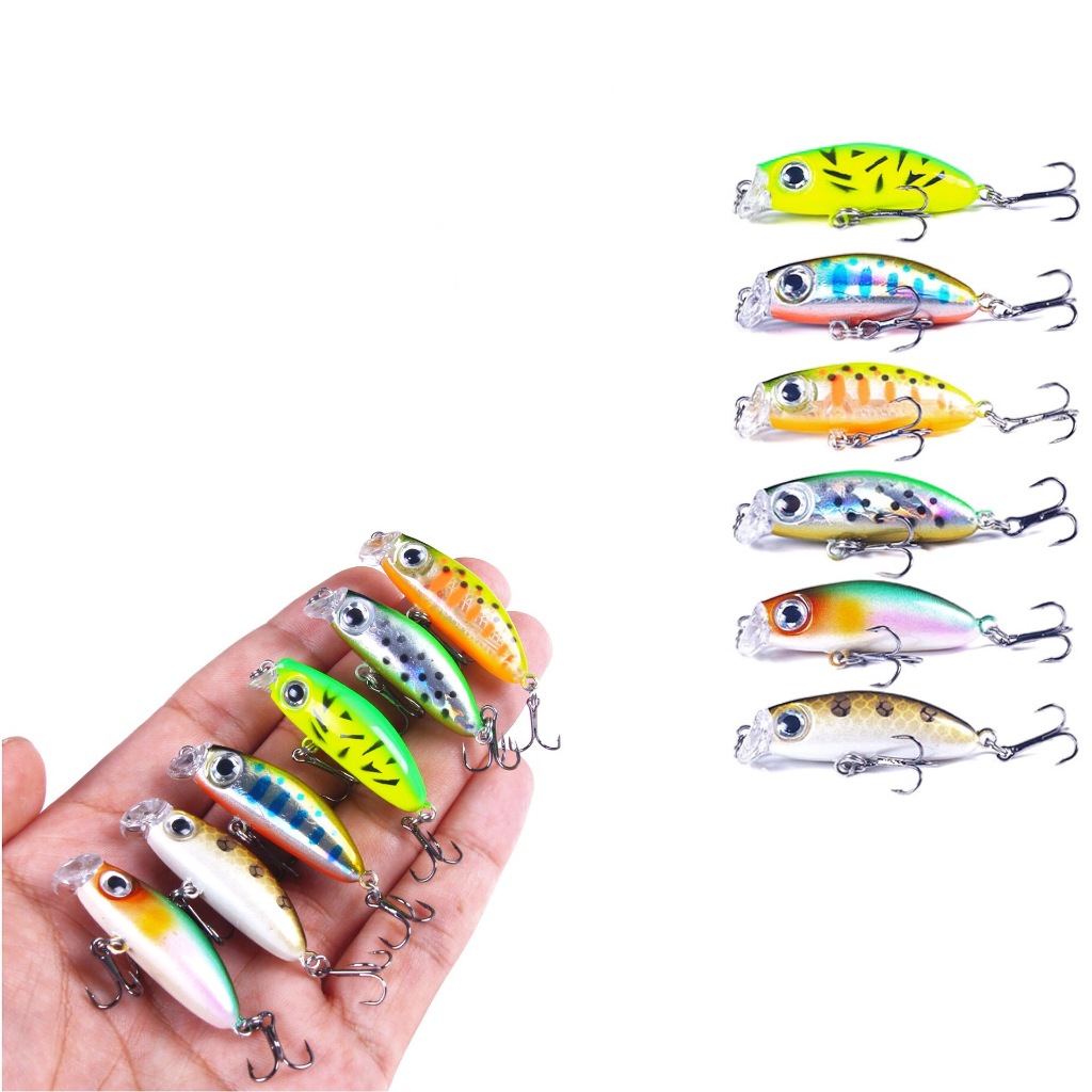 Umpan Pancing minnow 4,2cm 3,1 gram micro lure ultralight fishing lure tilapia nila