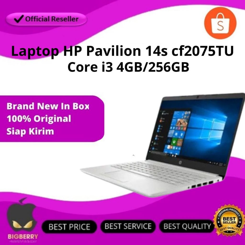 Laptop HP Pavilion 14s cf2075TU Core i3-10110U 4GB 256GB SSD OHS W10