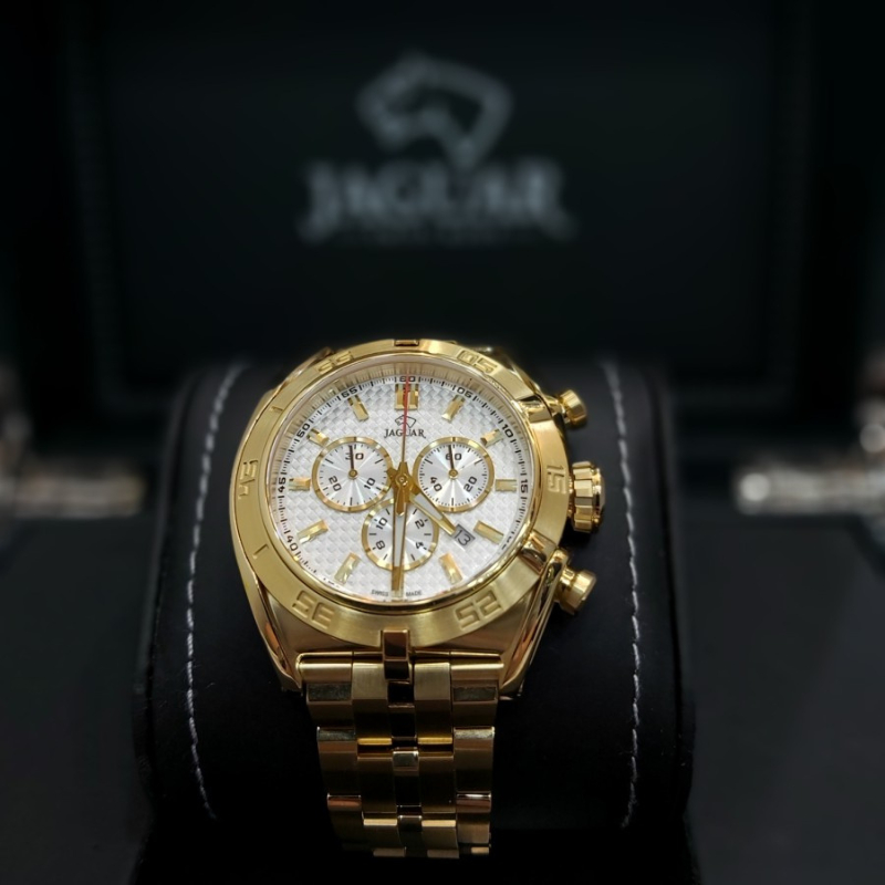 jam tangan pria jaguar limited edition j853/1 full gold original