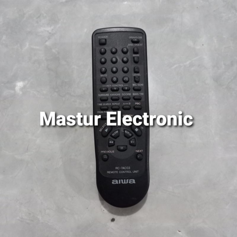 REMOTE REMOT DVD COMPO AIWA
RC-7AC03 ORIGINAL ASLI