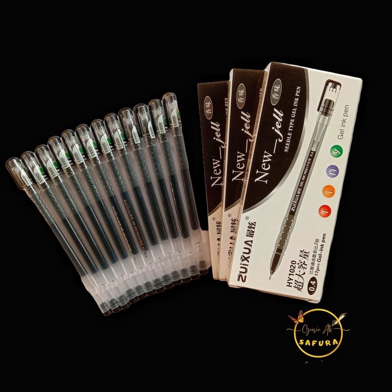 

pulpen gel zuixua hitam 12 pcs termurah harga grosir