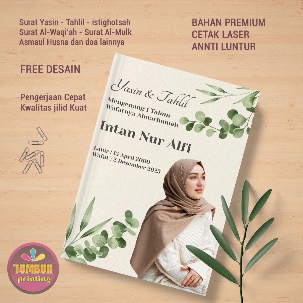 

Yasin dan Tahlil desain custom