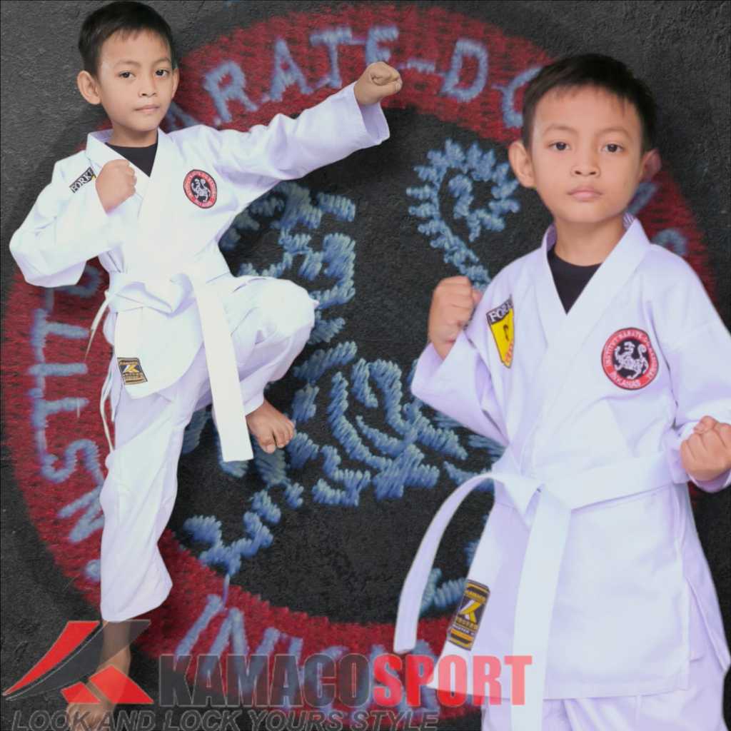 Baju Karate Anak Satu Set Logo Bordir Forki Inkanas