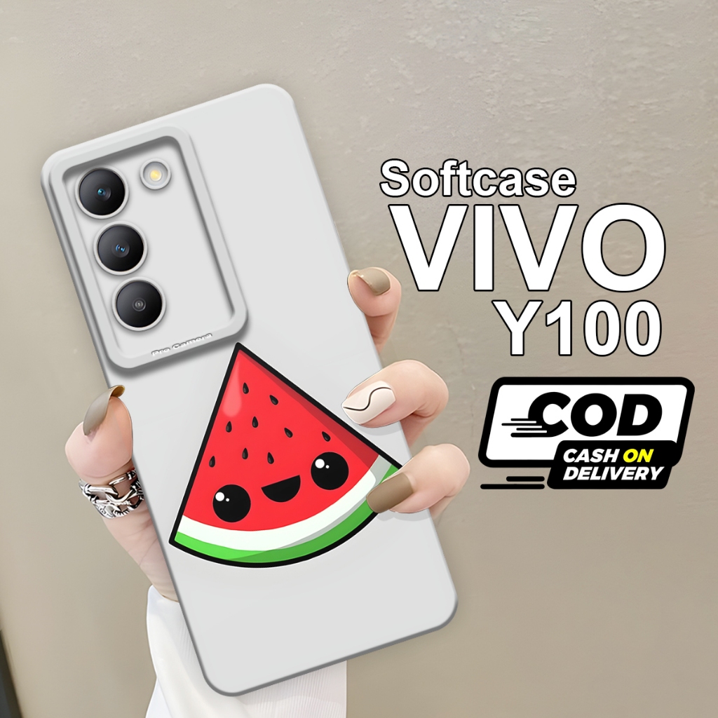Softcase VIVO Y100 5G Terbaru {PAR91} Fashion Squishy Buah Lucu Imut Case Anti Slip Casing Keren Sof