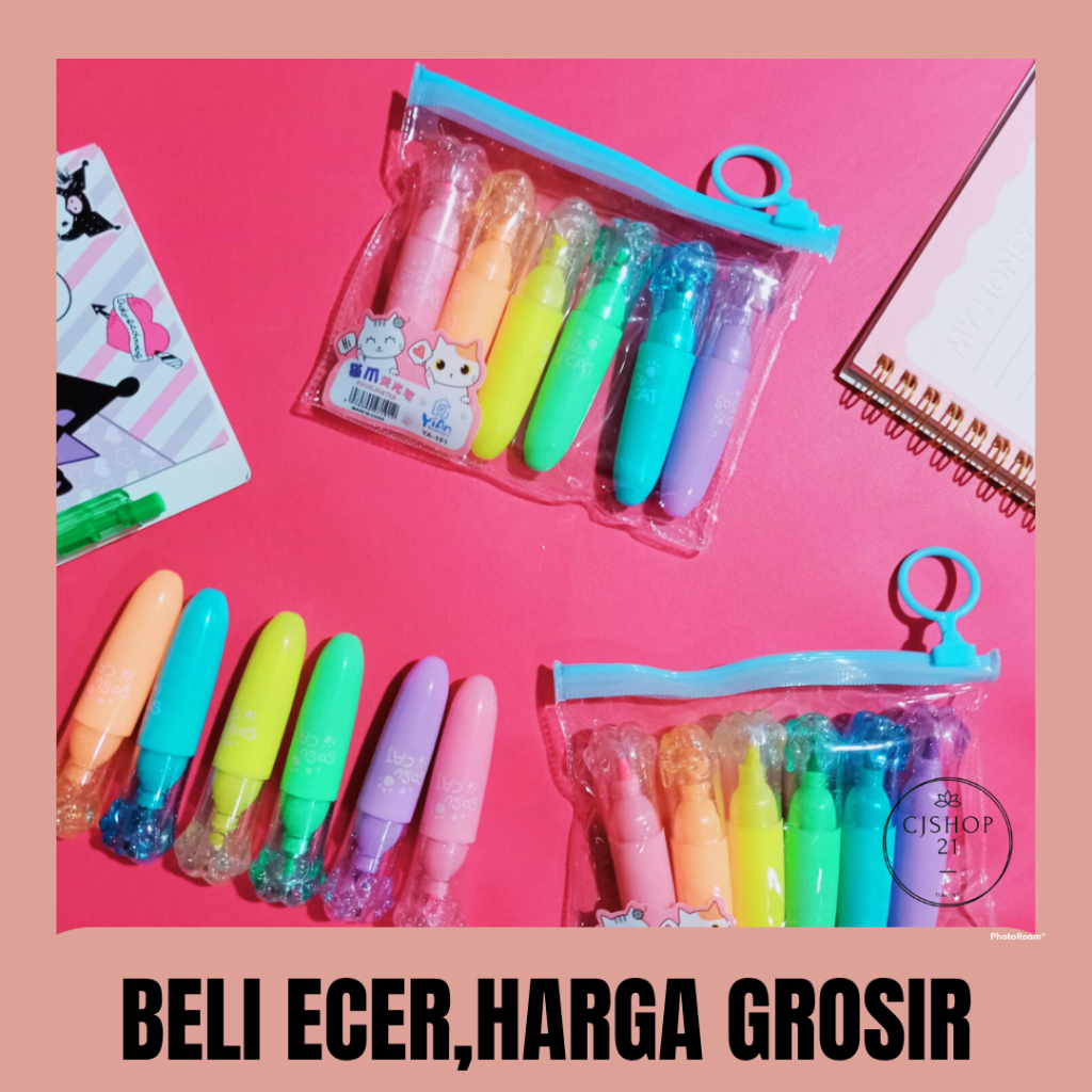 

6 PCS STABILO SET WARNA WARNI / Set Highlighter Warna Isi 6in1 / Stabillo Warna-Warni