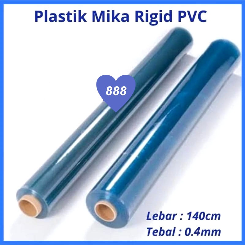 

Plastik Mika Rigid Kaku PVC Clear Bening Tebal 0,40 0.40mm Lebar 140cm Mika Hantaran Kotak Seserahan MIKA METERAN