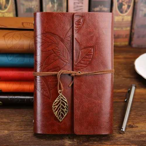 

Buku Catatan Binder Kulit Retro Leaf Kertas