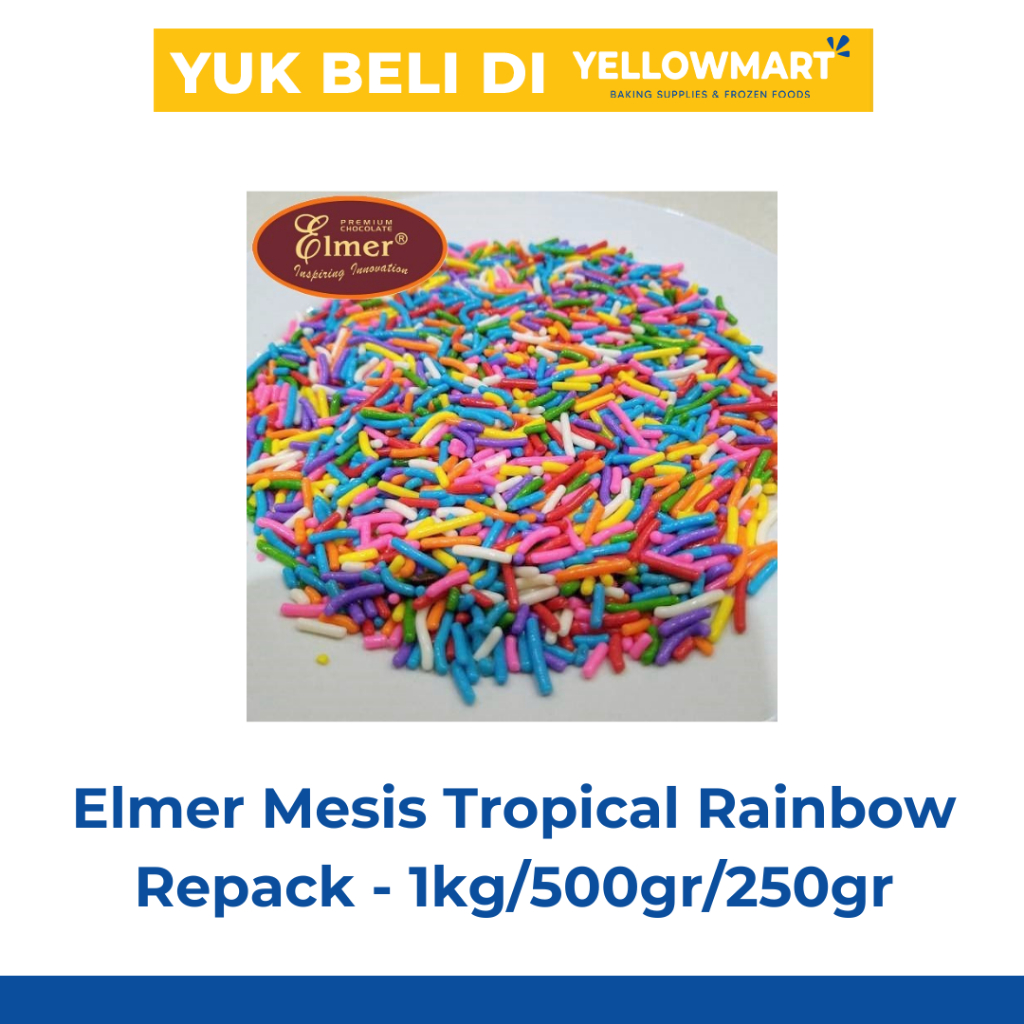 

Elmer Mesis Tropical Rainbow Mesis Warna Warni REPACK - 1kg/500gr/250gr