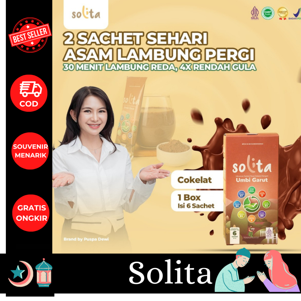 

SOLITA Minuman Serbuk Umbi Garut Isi 6 Sachet (Bisa Beli Satuan)