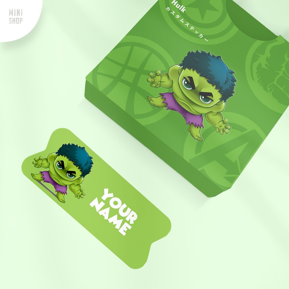 

Stiker Nama Custom Waterproof Marvel Hulk (Avengers)