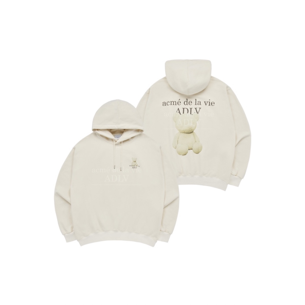 [ADLV] Acmedelavie Fuzzy Bear Hoodie Ivory
