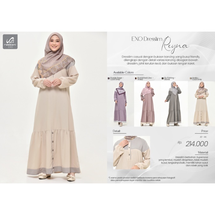 GAMIS MURAH EXO DRESSLIM REYNA RABBANI ORI