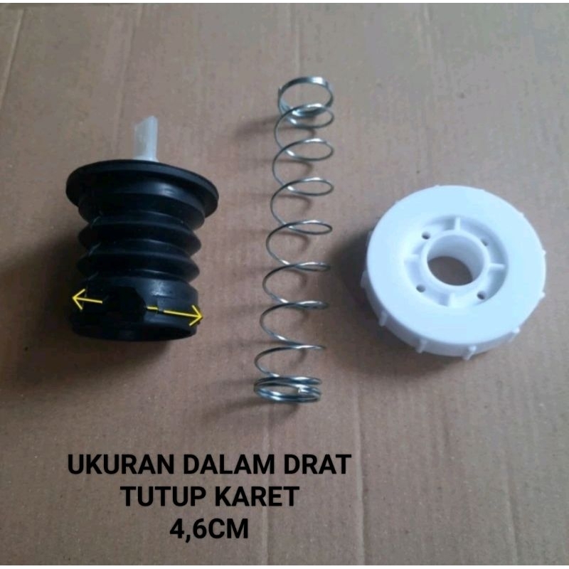 Karet + Tutup Pembuangan Mesin Cuci Sharp 2 Tabung
