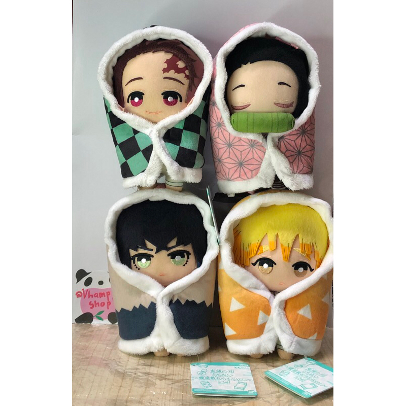 Tomonui + Poncho Plush Tanjiro Nezuko Inosuke Zenitsu Demon Slayer : Kimetsu No Yaiba official merch