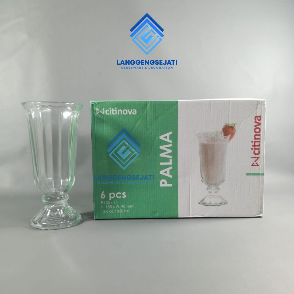 [ 6 PCS ] GELAS CITINOVA PALMA / GELAS JUS / GELAS KAFE /  GELAS MINUMAN BESAR / GELAS KACA