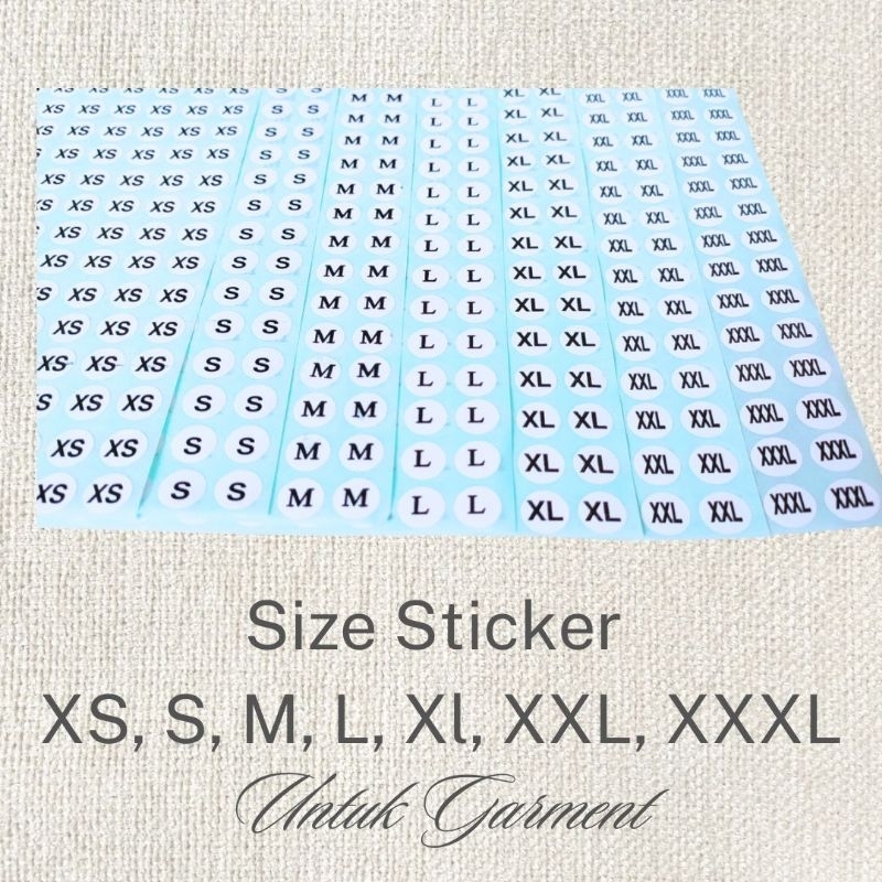 

Size Sticker Tempel • Stiker Size Huruf Untuk Garment