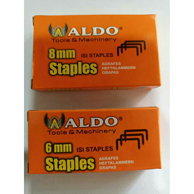 

Isi Staples Aldo 6mm dan 8mm / Isi Gun Tacker Aldo