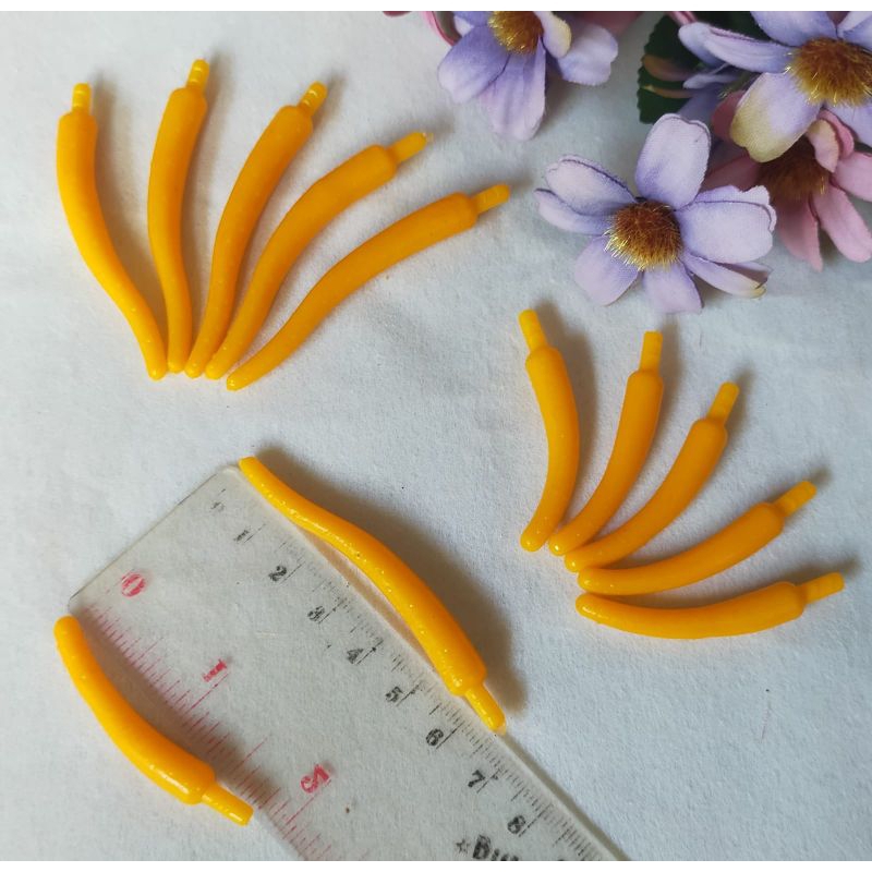 Putik Cala Lily Orange [12 Pcs] Putik Bunga Plastik Putik Cala Lily Imitasi Putik Cala Lily Plastik