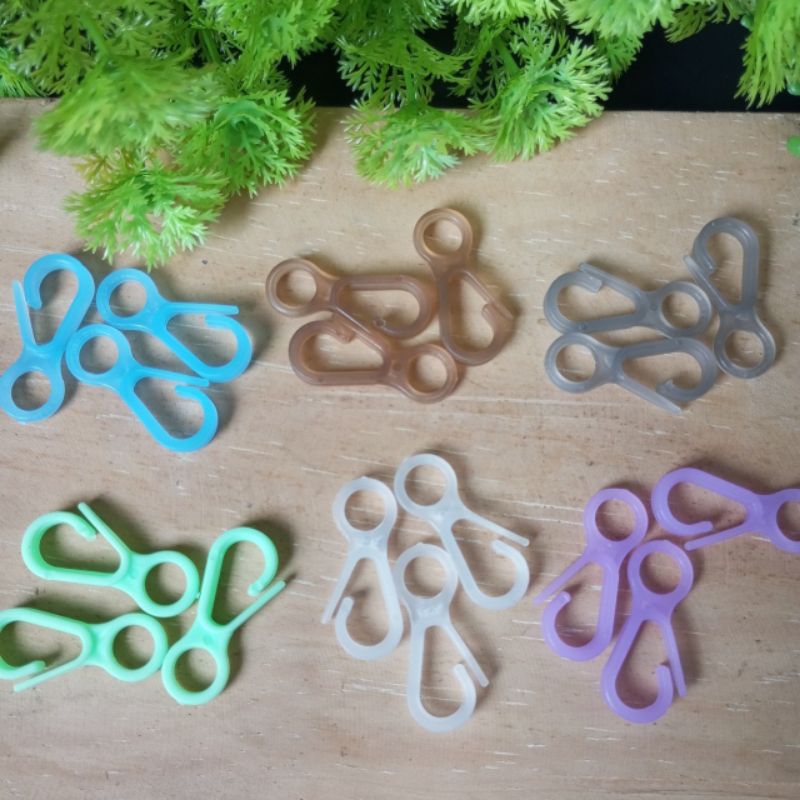 Stopper Kait Masker Hook kewkew Plastik Bening Gesper Lobster Kokot Udang Plastik Stoper Kakait Plas