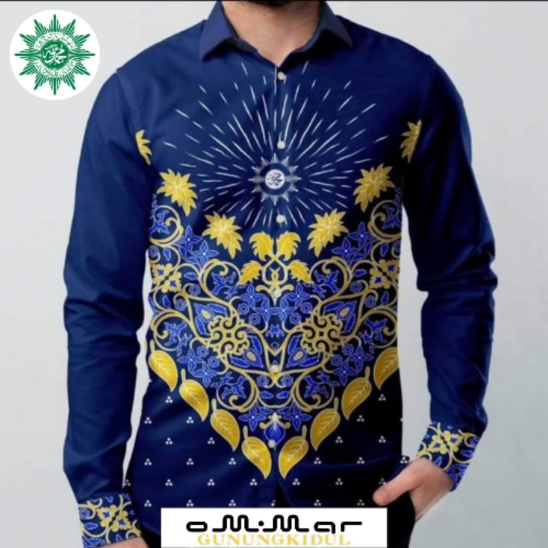 Batik Surya Muhammadiyah biru