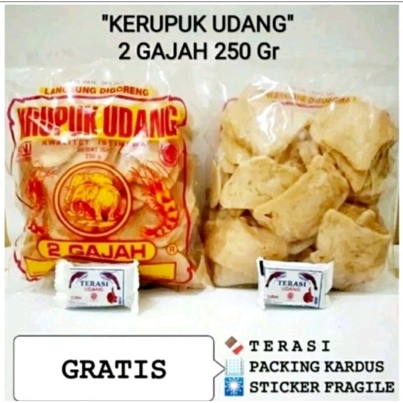 

Krupuk Udang 2 Gajah 250gram