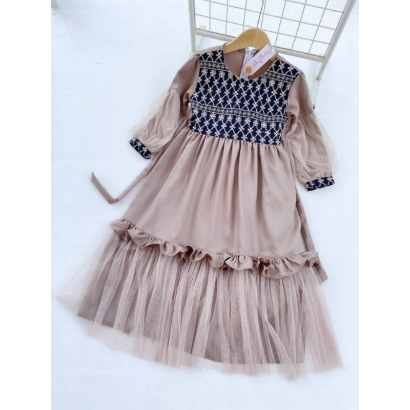 [3 - 13 TAHUN] BEST SELLER GAMIS ANAK PESTA LEBARAN 2024 MODEL AMEENA BAHAN WOLCREP DAN TUTU PREMIUM