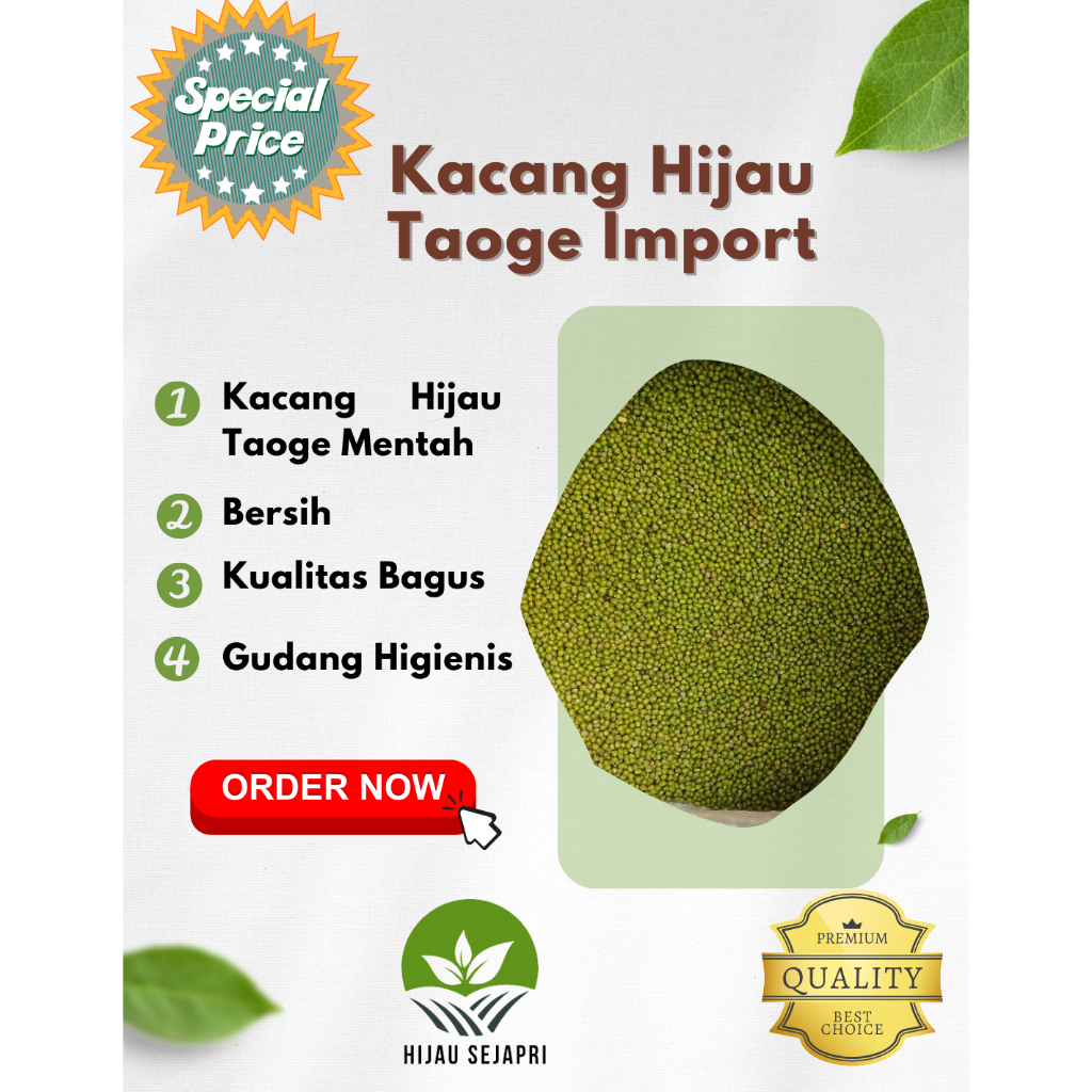 

Kacang Hijau Taoge Birma Super Premium Bibit Toge Ijo Besar 500 gr