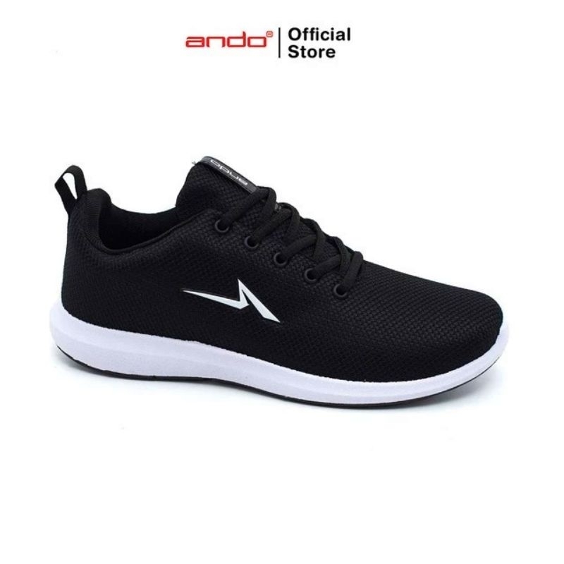 Ando pino / SIP  Sepatu sneaker hitam/putih dewasa