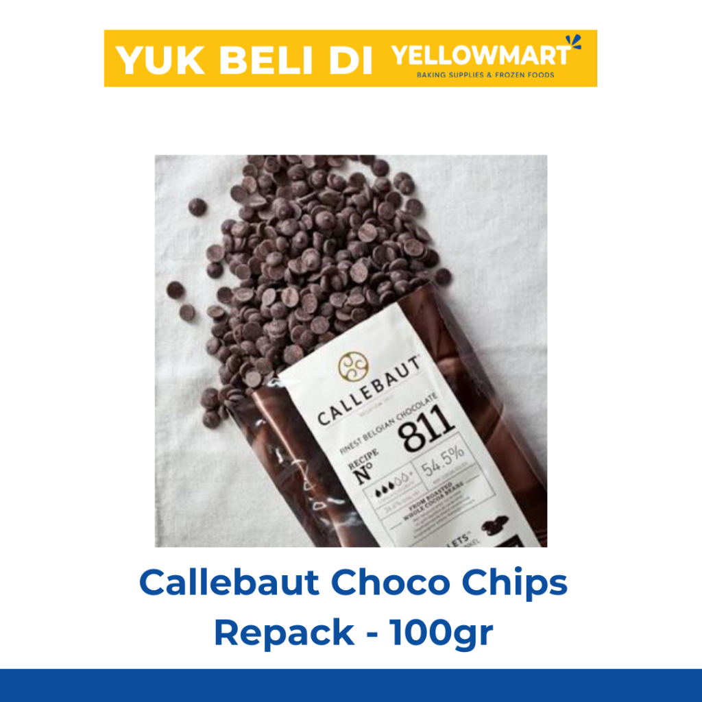 Callebaut Choco Chips Dark 811 Finest Belgian Chocolate Repack - 100gr