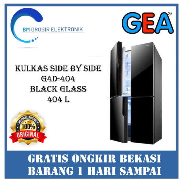 GEA KULKAS G4D 404 BKKC KULKAS SIDE BY SIDE INVERTER