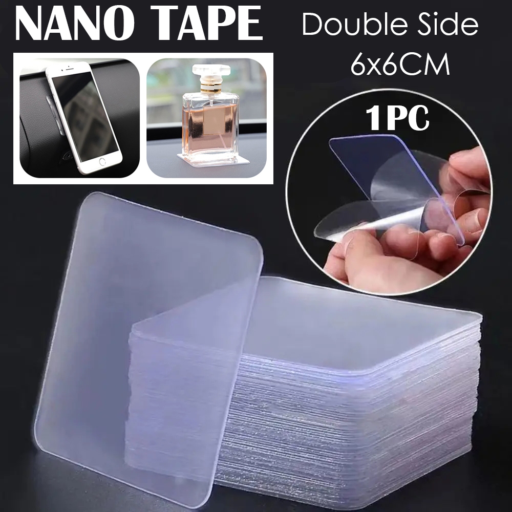 

Double Tape Nano 6x6CM 1 Lembar Papan Perekat Dinding Dua Sisi Super Kuat Isolasi Kotak Dobel Tip