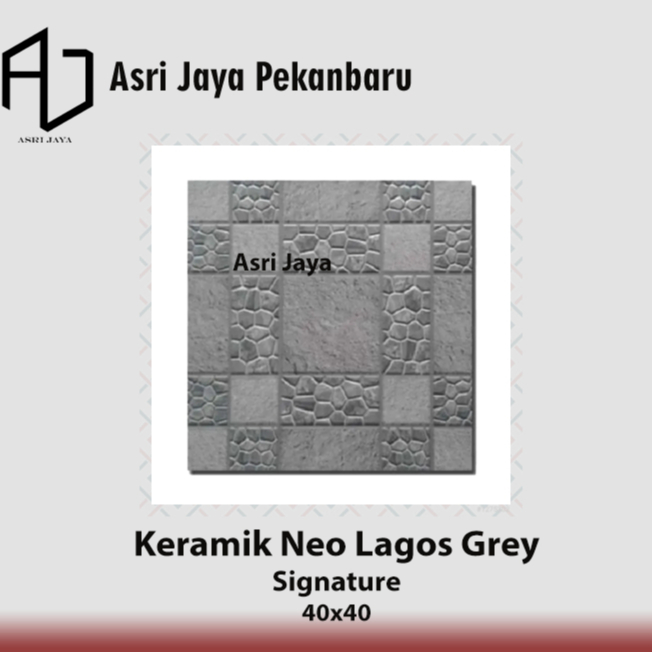 Keramik Lantai Kasar Mulia Signature 40x40 Neo Lagos Grey