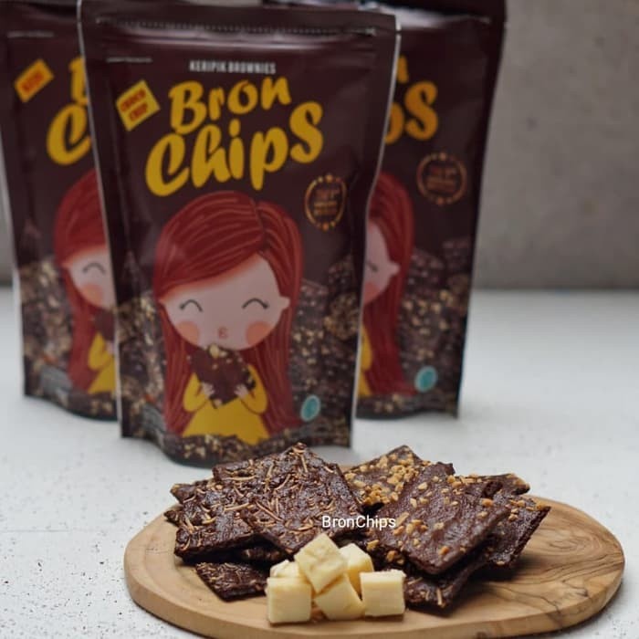 

Bronchips Keripik Brownies Keju Kacang Greantea ChocoChips 60gr Snack jajanan keripik brownis