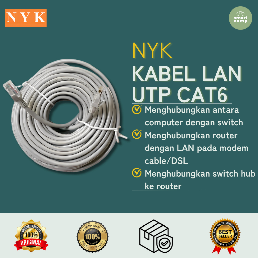 KABEL LAN UTP NYK CAT 6 RJ45 60 METER / 70 METER  / kabel LAN utp cat6 Nyk 60m / 70m