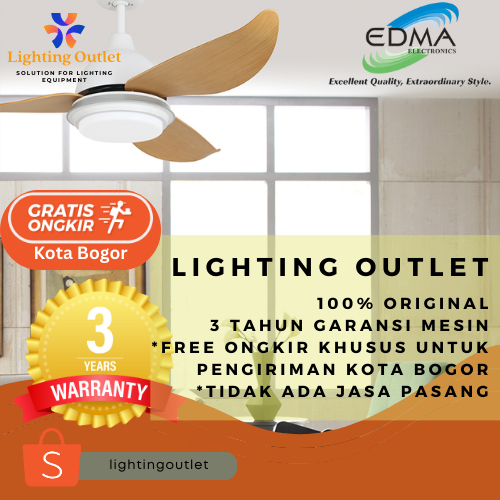 Kipas Angin Gantung Plafon MT Edma 43" Piccolo Remote Control