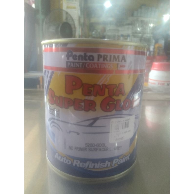 CAT DASAR PENTA NC PRIMER SURFACER L.GREY /CAT DASAR PENTA ABU 600L