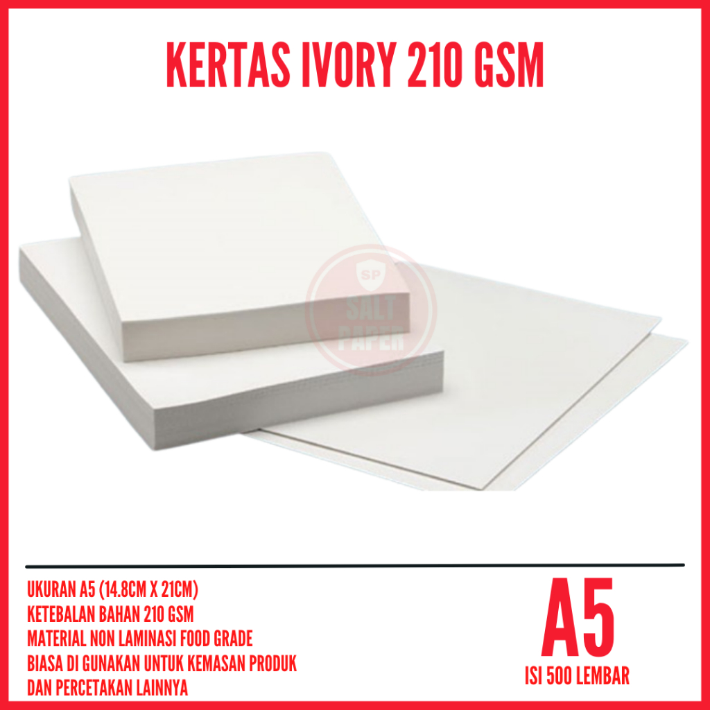 

kertas ivory 210 gsm A5 isi 500 lembar kertas ivory A5 kertas ivory 210 gram