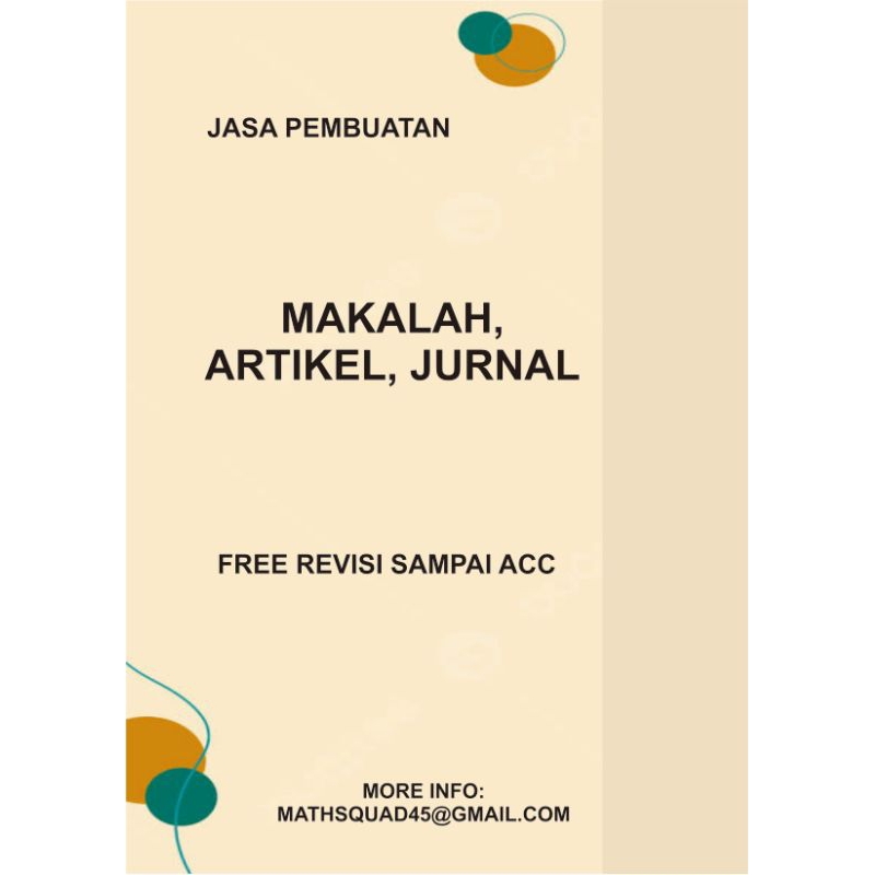 Jasa Pembuatan Artikel Ilmiah, Jurnal, Makalah