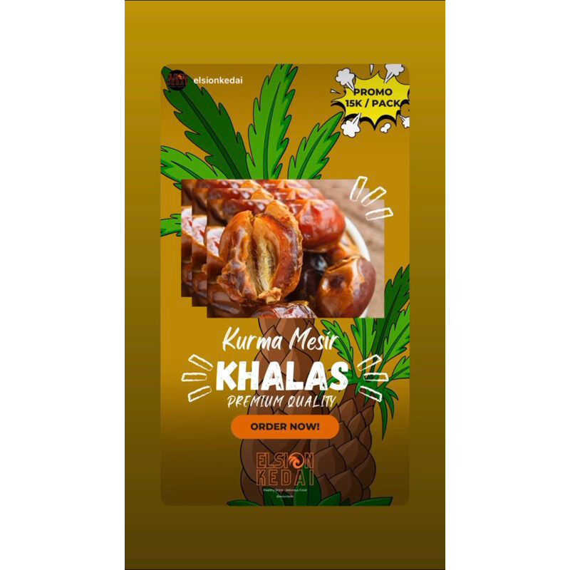 

KURMA KHALAS PREMIUM Asli import mesir termurah
