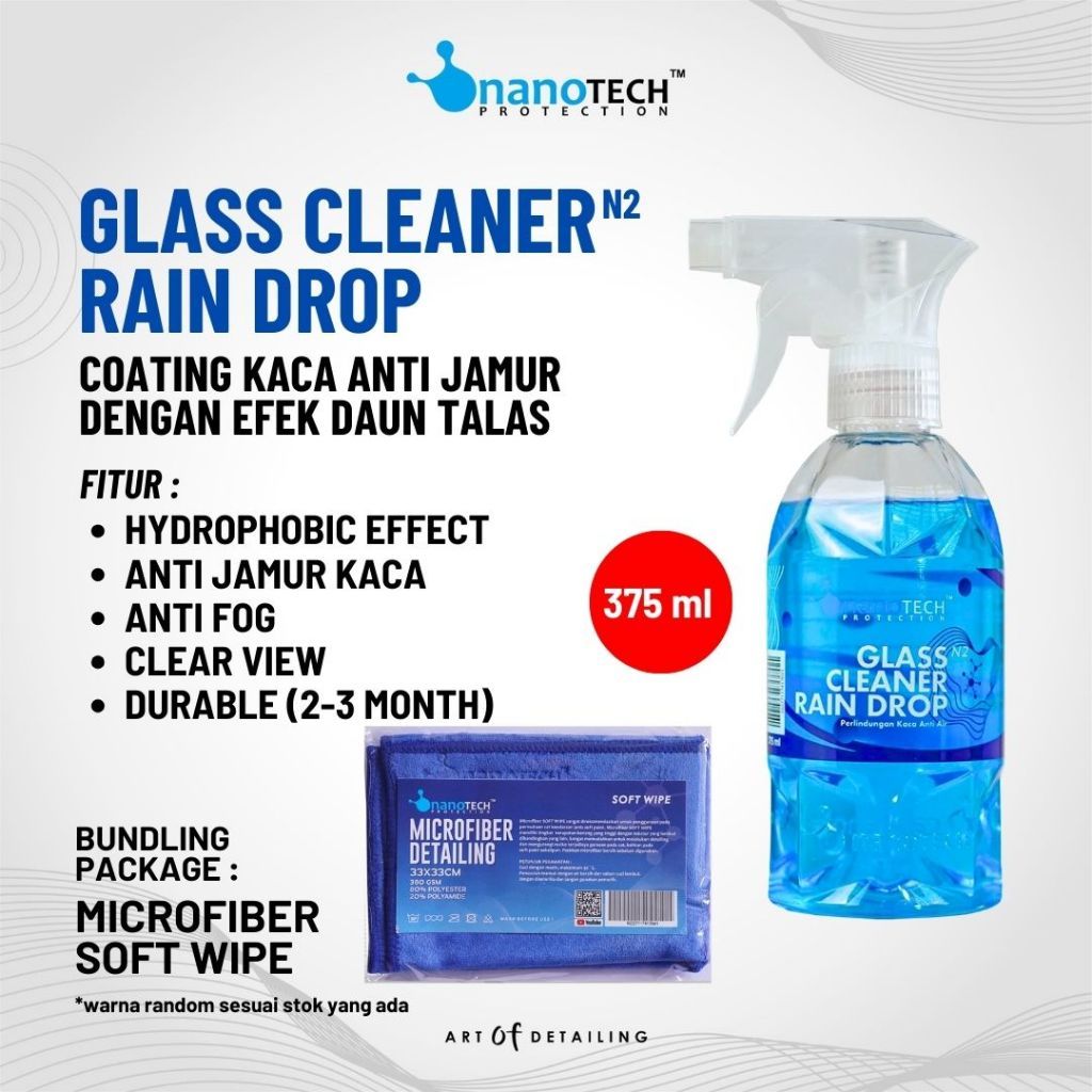 GLASS CLEANER RAIN DROP - COATING KACA ANTI AIR untuk