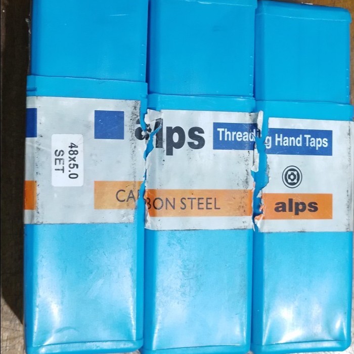 alps (india) carbon steel hand tap metric set (3 pcs) M48 x 5.0