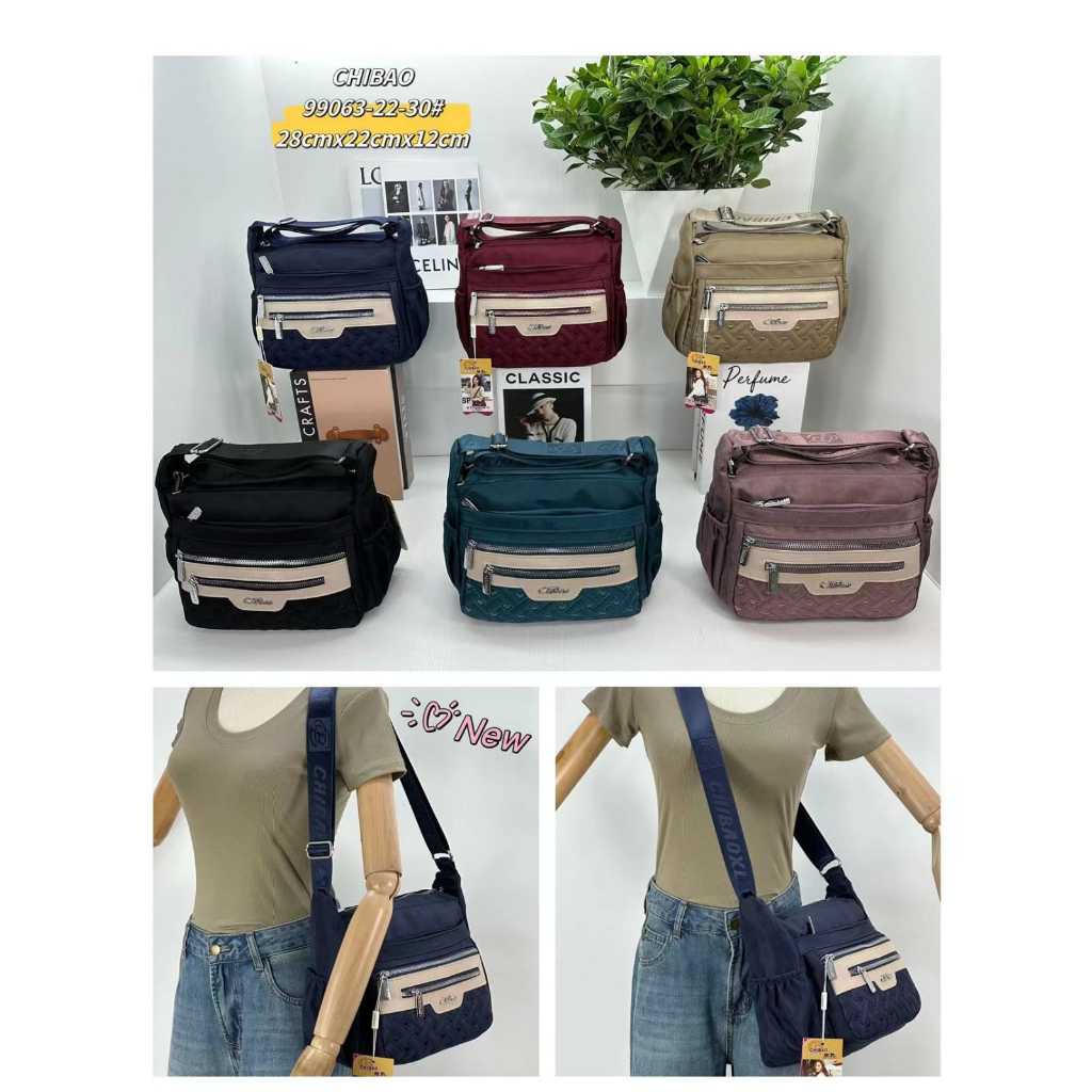 Selempang Wanita Chibao Tas Selempang Wanita Model Ransel Motif Polos Ukuran 30 cm Chibao 99063-22-3